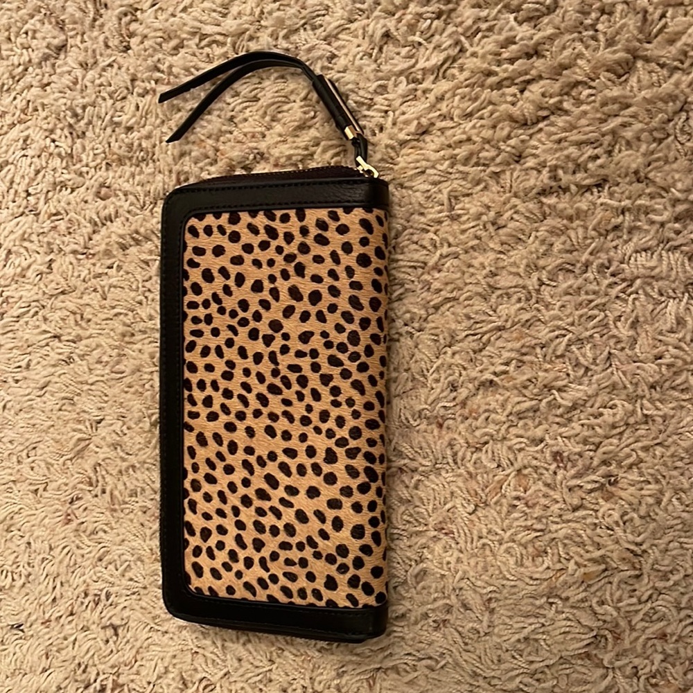 Covet by Stella & Dot New Calf hair Leather Wallet